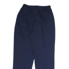 CROFT & BARROW Womens Cotton Blend Navy Regular Fit Straight Trousers W26 L28