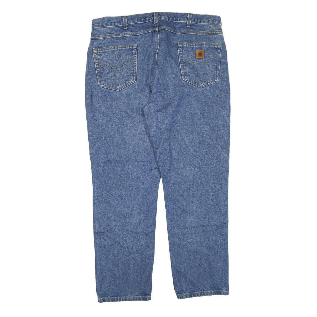 CARHARTT Mens Jeans Blue Regular Straight Denim Medium W40 L30 Classic Fit Zip