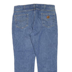 CARHARTT Mens Jeans Blue Regular Straight Denim Medium W40 L30 Classic Fit Zip