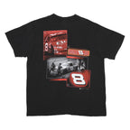 WINNER'S CIRCLE Mens Black Dale 8 Jr Graphic T-Shirt L Short Sleeve Crew Neck
