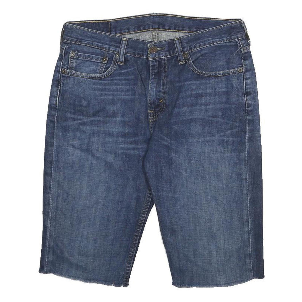 LEVI'S Mens Denim Blue Cotton Casual Shorts M W32 Cut-Off Raw Edge