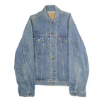 LEVI'S Mens Blue Denim Jacket M Cotton Plain Button Classic Fit