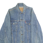 LEVI'S Mens Blue Denim Jacket M Cotton Plain Button Classic Fit