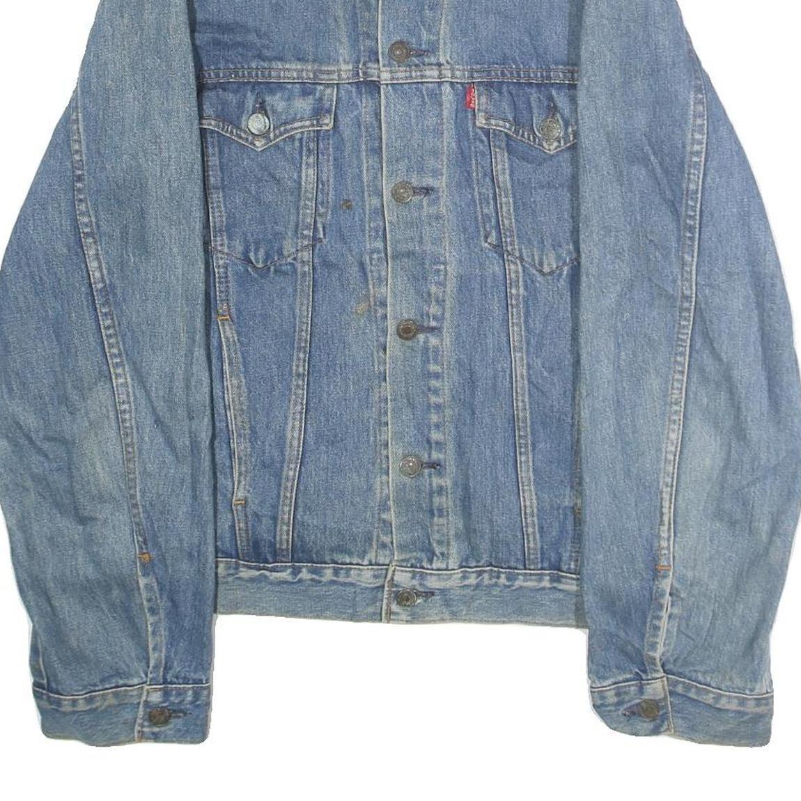 LEVI'S Mens Blue Denim Jacket M Cotton Plain Button Classic Fit