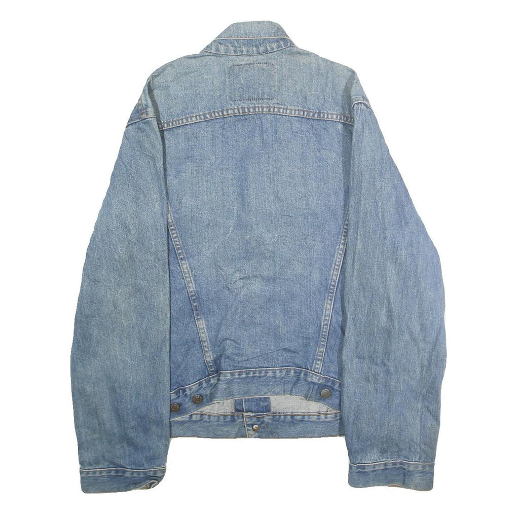 LEVI'S Mens Blue Denim Jacket M Cotton Plain Button Classic Fit