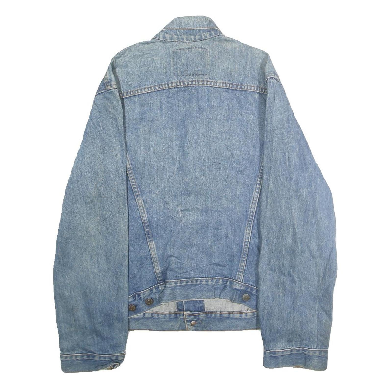 LEVI'S Mens Blue Denim Jacket M Cotton Plain Button Classic Fit