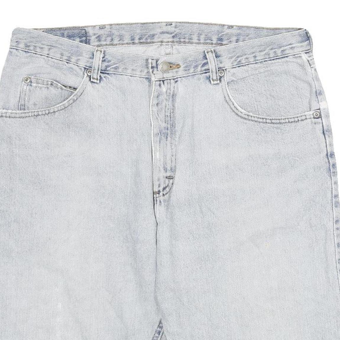WRANGLER Mens Shorts Light Blue Denim Casual 2XL W35 Classic Cotton Blend