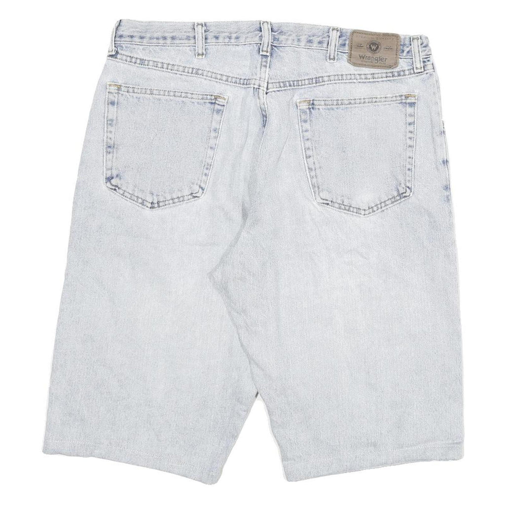 WRANGLER Mens Shorts Light Blue Denim Casual 2XL W35 Classic Cotton Blend