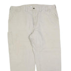 CARHARTT Mens Cotton Blend Beige Loose Tapered Trousers W46 L32 Workwear Utility
