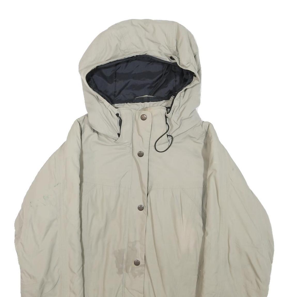 COLUMBIA Womens Beige Outdoor Jacket L Polyamide Plain Lightweight Waterproof