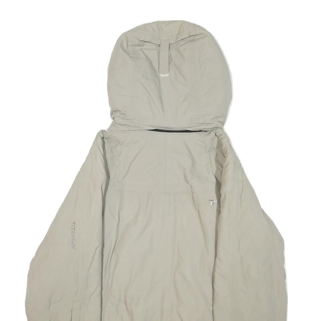 COLUMBIA Womens Beige Outdoor Jacket L Polyamide Plain Lightweight Waterproof