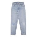 LEVI'S Womens Cotton Blue Regular Straight Denim Jeans W26 L28 Patch Detail