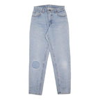LEVI'S Womens Cotton Blue Regular Straight Denim Jeans W26 L28 Patch Detail