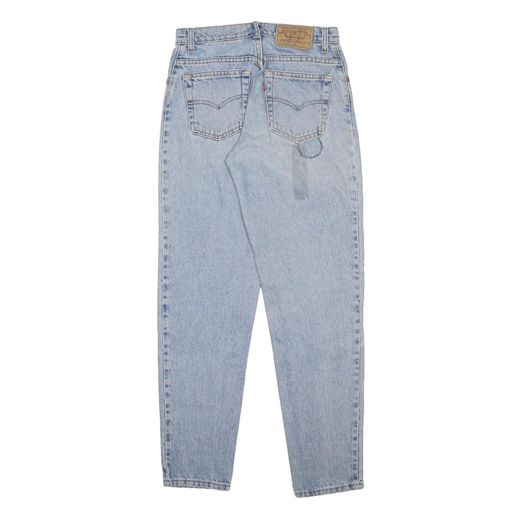 LEVI'S Womens Cotton Blue Regular Straight Denim Jeans W26 L28 Patch Detail