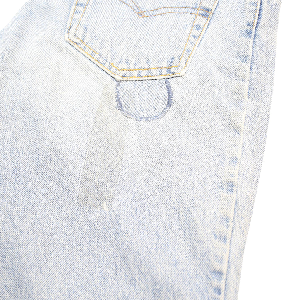 LEVI'S Womens Cotton Blue Regular Straight Denim Jeans W26 L28 Patch Detail