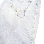 LEVI'S Womens Cotton Blue Regular Straight Denim Jeans W26 L28 Patch Detail