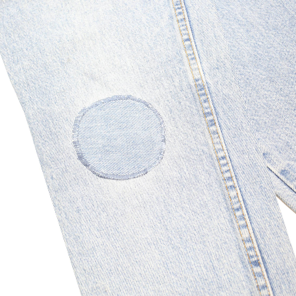 LEVI'S Womens Cotton Blue Regular Straight Denim Jeans W26 L28 Patch Detail