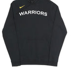 NIKE Mens Black Warriors Pullover Hoodie S Cotton Blend Drawstring