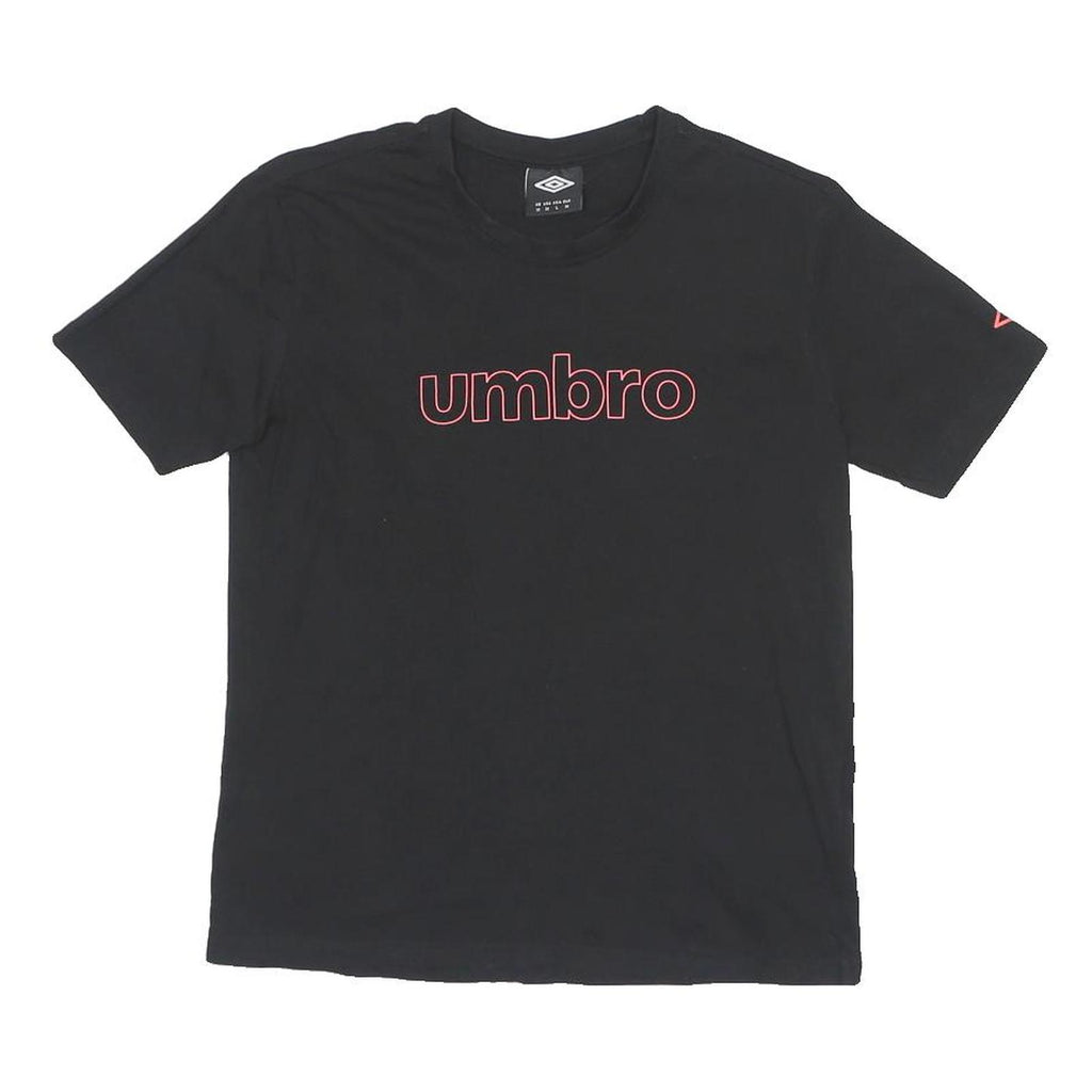UMBRO Womens Black Graphic T-Shirt M Short Sleeve Round Neck Sports Logo