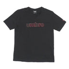 UMBRO Womens Black Graphic T-Shirt M Short Sleeve Round Neck Sports Logo