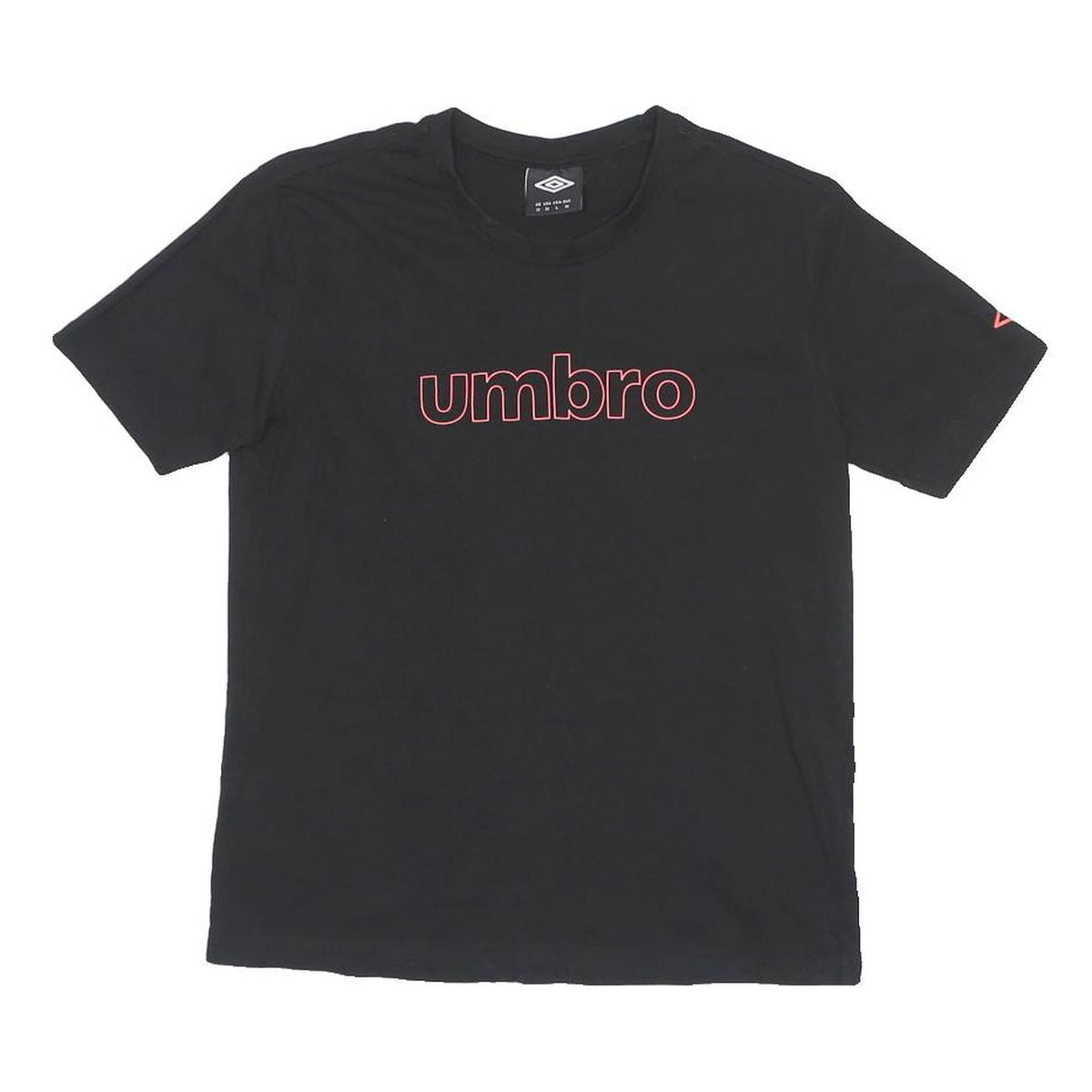 UMBRO Womens Black Graphic T-Shirt M Short Sleeve Round Neck Sports Logo