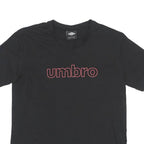 UMBRO Womens Black Graphic T-Shirt M Short Sleeve Round Neck Sports Logo
