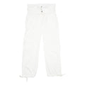 YES OR NO Womens White Cotton Blend Regular Fit Cargo Trousers W34 L32 Snap