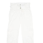 YES OR NO Womens White Cotton Blend Regular Fit Cargo Trousers W34 L32 Snap