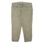 TOM TAILOR Womens Slim Beige Cotton Blend Tapered Trousers W32 L21 Casual