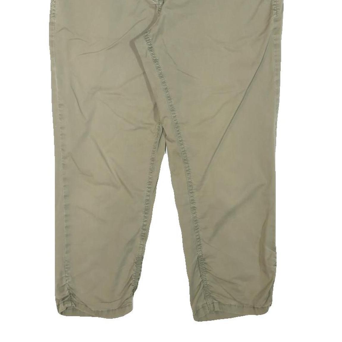 TOM TAILOR Womens Slim Beige Cotton Blend Tapered Trousers W32 L21 Casual