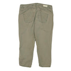 TOM TAILOR Womens Slim Beige Cotton Blend Tapered Trousers W32 L21 Casual