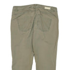 TOM TAILOR Womens Slim Beige Cotton Blend Tapered Trousers W32 L21 Casual