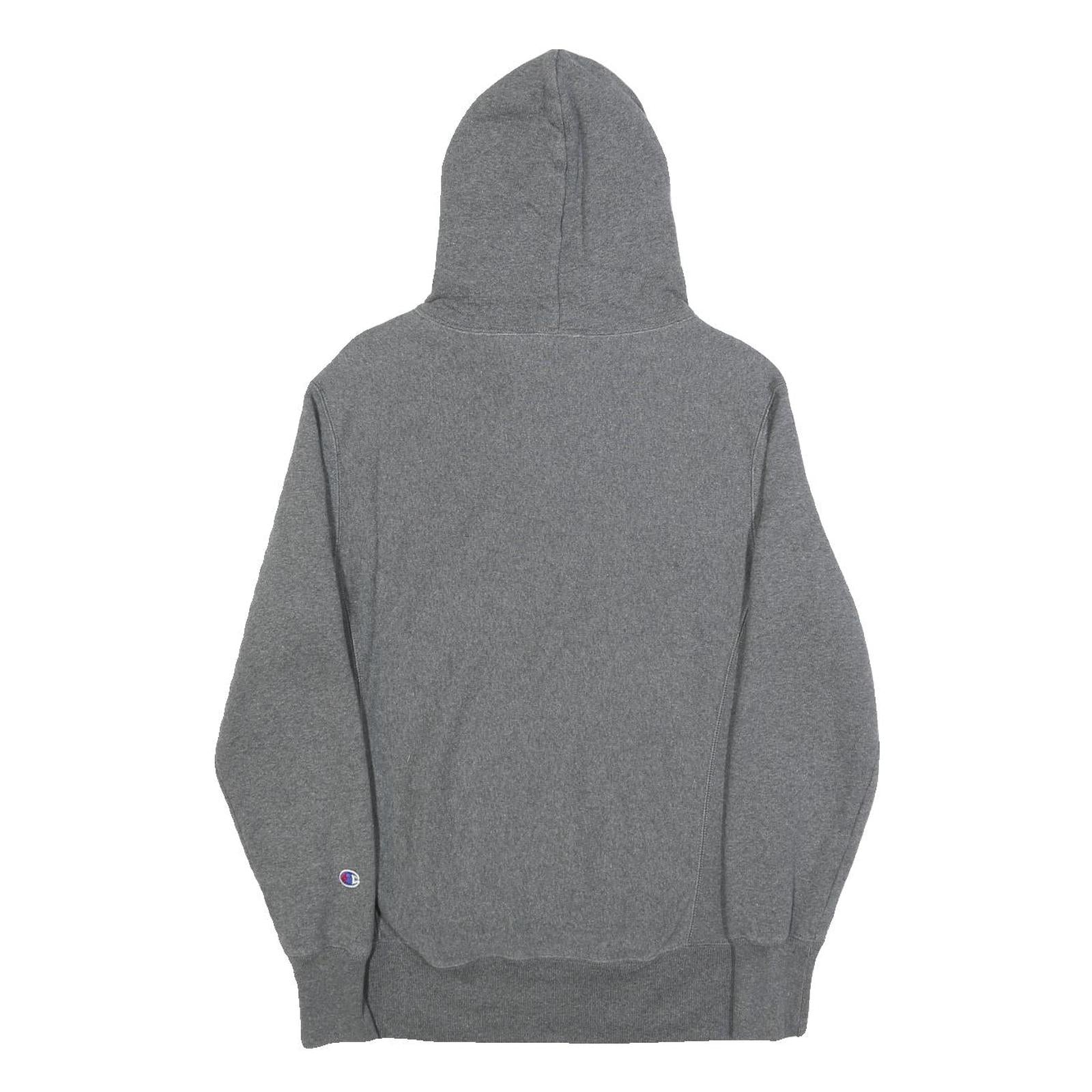 CHAMPION REVERSE WEAVE Womens Grey Hoodie S Cotton Blend Pullover Drawstring