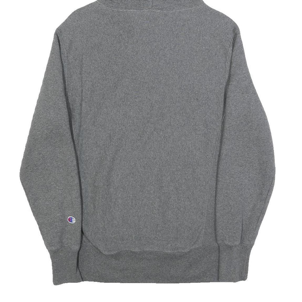 CHAMPION REVERSE WEAVE Womens Grey Hoodie S Cotton Blend Pullover Drawstring