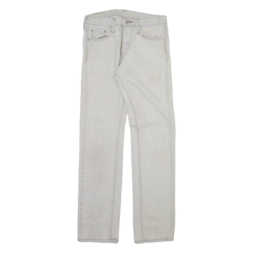 LEVI'S 513 Mens Trousers Grey Slim Straight W29 L32