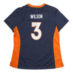 NIKE Womens Blue & Orange Denver Broncos Football Shirt XL Short Sleeve V-Neck