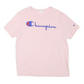 CHAMPION Mens Pink Cotton Blend T-Shirt M Short Sleeve Crew Neck Classic Logo