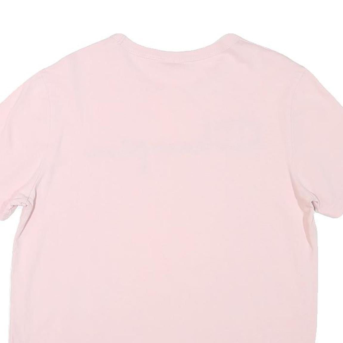 CHAMPION Mens Pink Cotton Blend T-Shirt M Short Sleeve Crew Neck Classic Logo