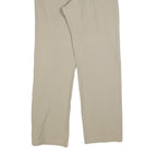 VERSACE Mens Cotton Blend Beige Regular Straight Trousers W36 L30 Classic Zip