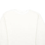 H&M Womens White Plain Crew Neck Jumper Basic Knit M Soft Comfortable Casual