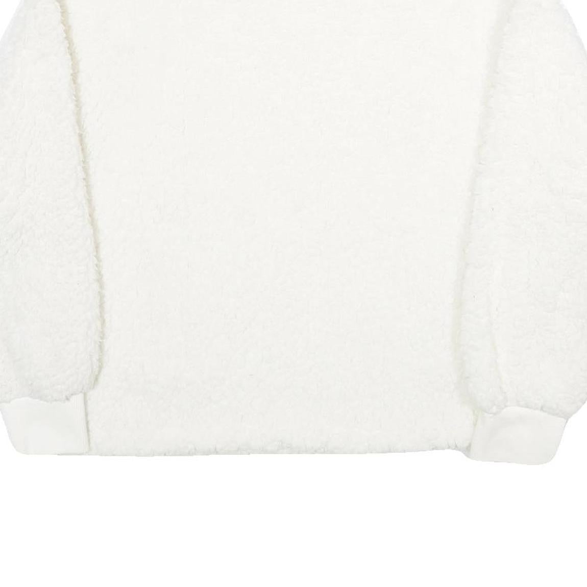 H&M Womens White Plain Crew Neck Jumper Basic Knit M Soft Comfortable Casual