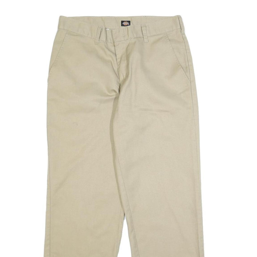 DICKIES Mens Beige Cotton Blend Regular Fit Straight Leg Trousers W29 L29