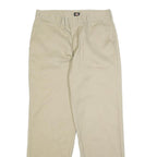 DICKIES Mens Beige Cotton Blend Regular Fit Straight Leg Trousers W29 L29