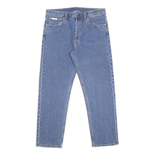 CALVIN KLEIN Womens Jeans Blue Regular Straight Denim Medium W32 L28 Zip Cotton