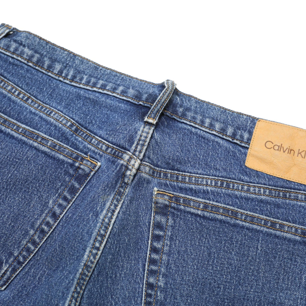 CALVIN KLEIN Womens Jeans Blue Regular Straight Denim Medium W32 L28 Zip Cotton