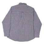 CHAPS Mens Blue & Purple Check Shirt L Button-Down Collar Long Sleeve Casual