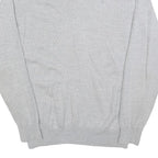 CALVIN KLEIN Mens Grey Patterned Wool Blend V-Neck Jumper L Soft Warm Comfort