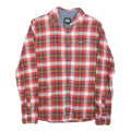 ANIMAL Mens Red & Orange Check Shirt S Casual Cotton Blend Lightweight Long