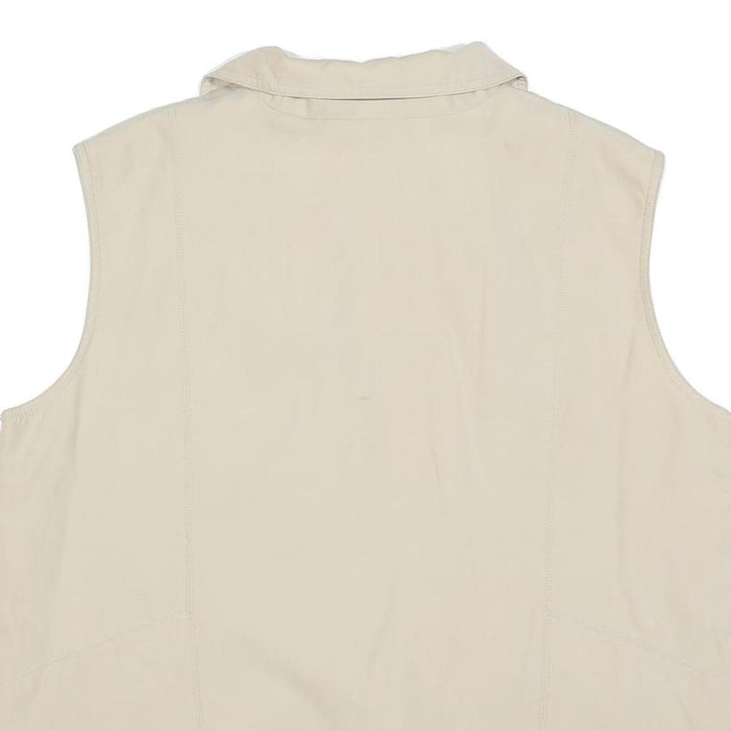 LOSHAN Womens Beige Polyester Blend Zip Jacket L Woven Casual Lightweight