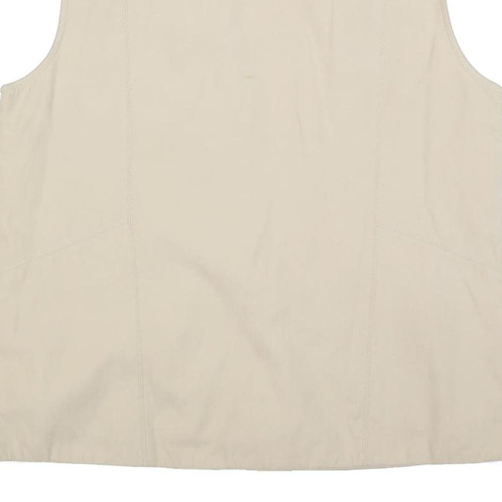 LOSHAN Womens Beige Polyester Blend Zip Jacket L Woven Casual Lightweight